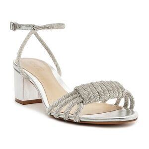 SCHUTZ 7.5 Jewell mid Block Nappa Leather sandal